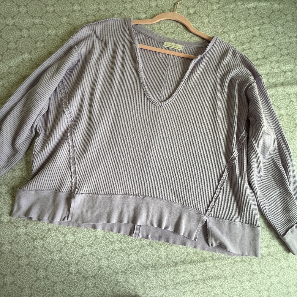 Free People We The Free Buttercup Thermal Top Oversized XS - Picture 5 of 10